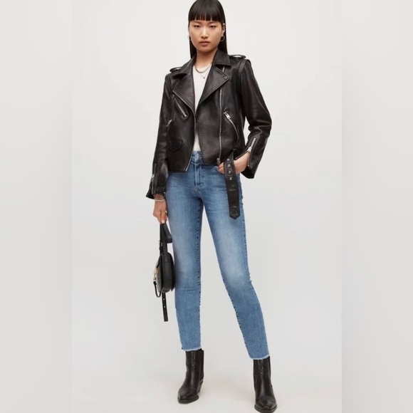 All Saints Miller Medium Jeans Distressed Ankle Jeans Waist 26 Denim 91% Cotton - Picture 2 of 7